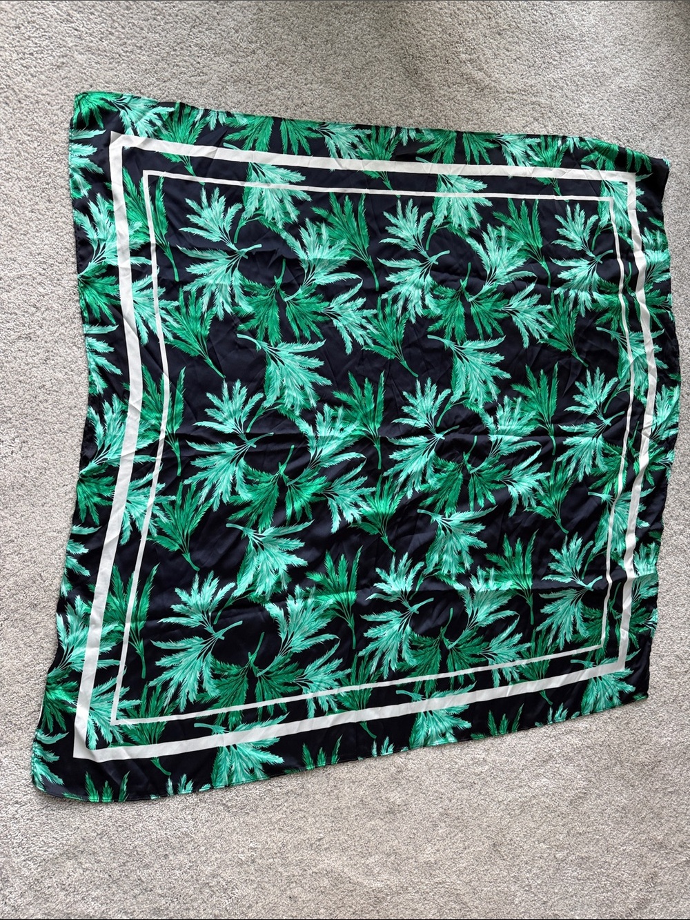 Fe Noel x Target Tropical Palm Print Scarf in Green and Black